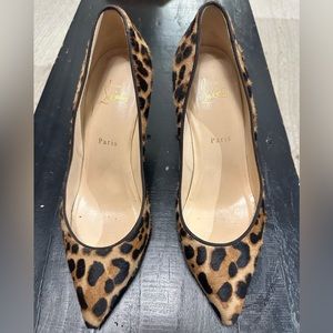 Christian Louboutin Leopard Print Heels - Size 41